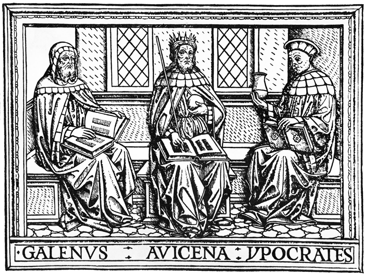Galen, Avicenna, Hippocrates