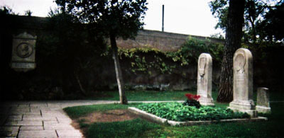 The grave of Keats, Protestant Cemetery, Rome