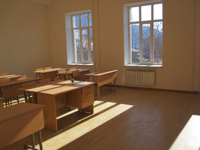 The remodeled English classroom