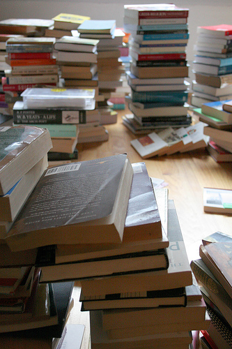 stacks of books