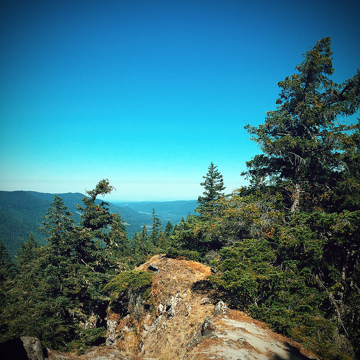 a view from a mountain ridge