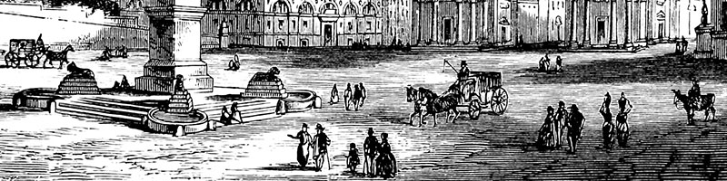 Engraving of the Piazza del Popolo